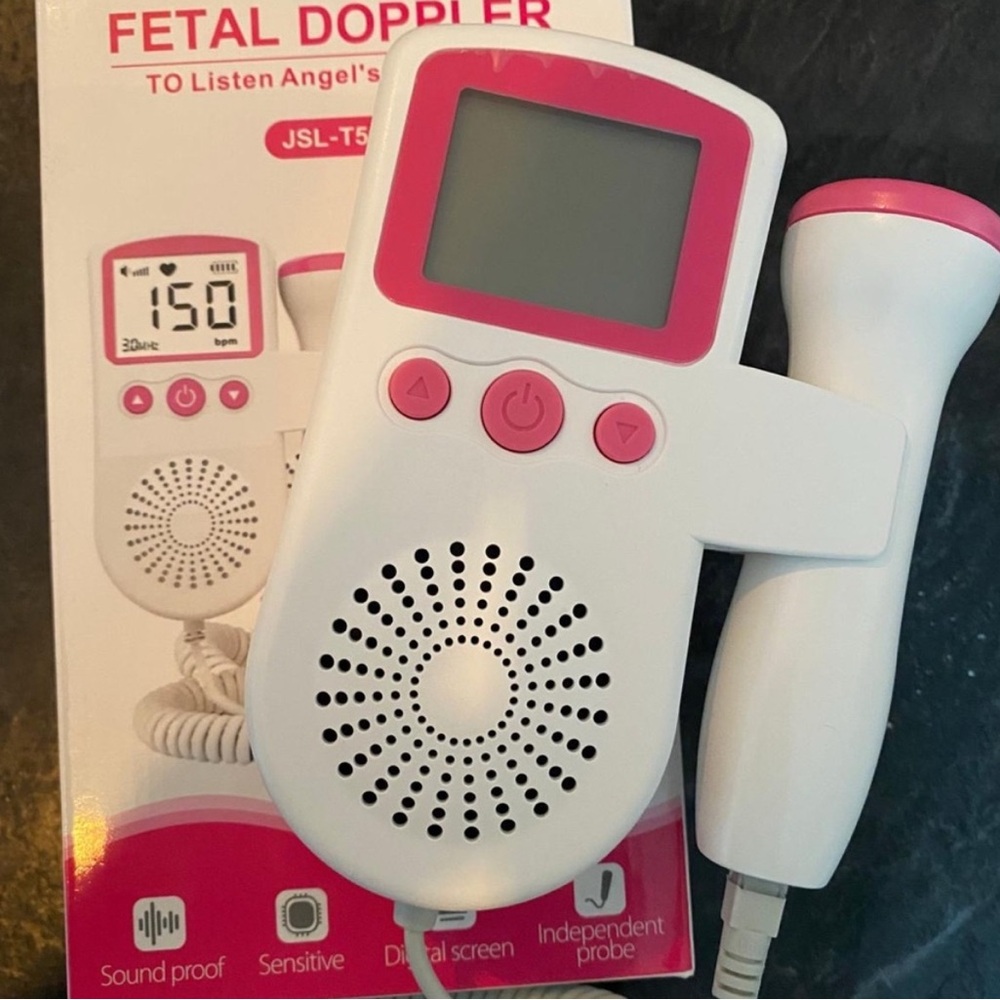 Fetal Doppler Monitor - Pink & White - Style